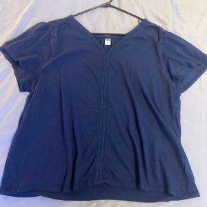 old navy dark blue V-neck
